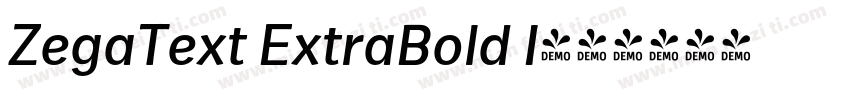 ZegaText ExtraBold I字体转换